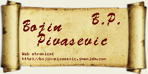 Bojin Pivašević vizit kartica